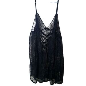 Victoria Secret Black Lace Babydoll Teddy